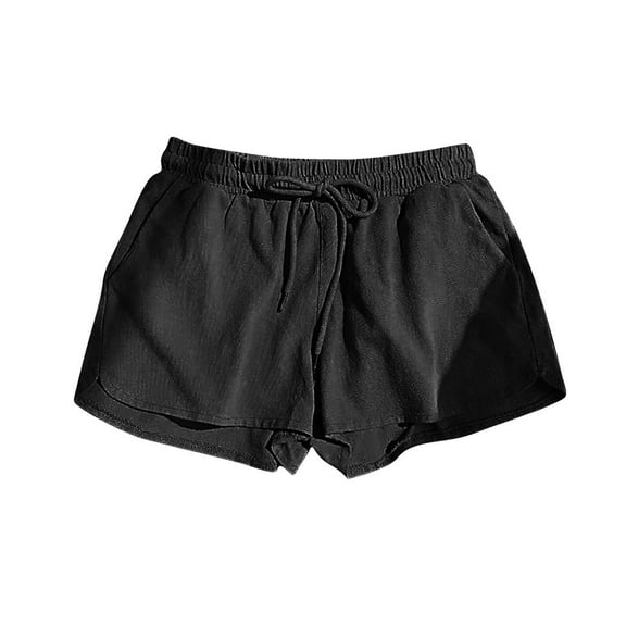 Ladies Summer Elastic High Rise Loose Sportswear Shorts