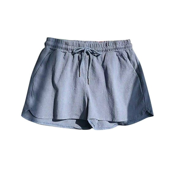 Ladies Summer Elastic High Rise Loose Sportswear Shorts
