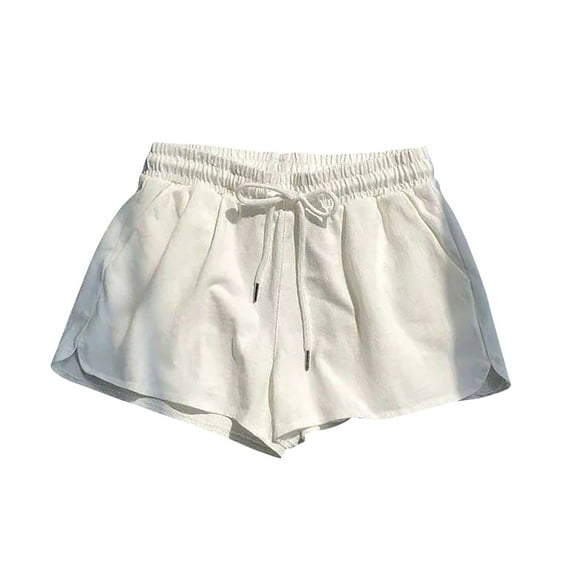 Ladies Summer Elastic High Rise Loose Sportswear Shorts