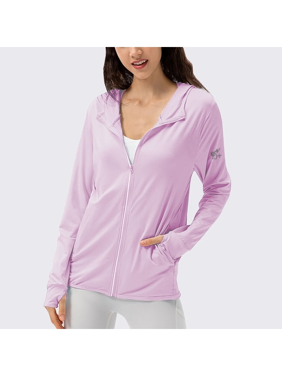 Ladies' Summer Protective Clothing Lightweight Breathable UPF50+ Sunscreen Coat Women Business Casual Jacket Tan Coat Women Petite Light Jacket Womens Juniors Jacket Zip up Women Jacket Womens