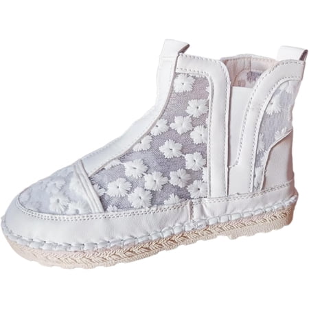 Ladies Summer Solid Colour Sandal Boots Flat Lace Mesh Hollow Out Breathable Round Head Casual Business Shoes for Women