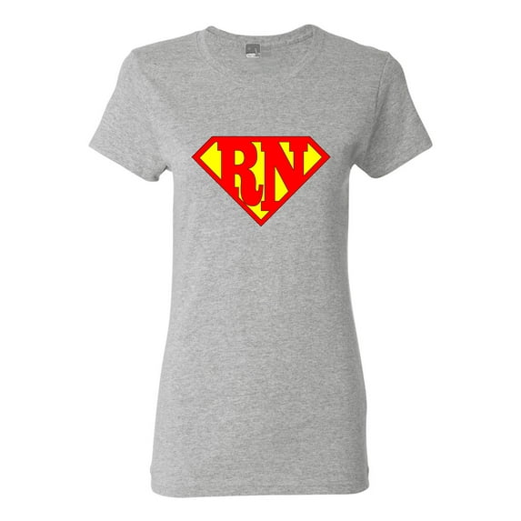 Ladies Super Nurse RN Registered Nurse Super Hero DT T-Shirt Tee