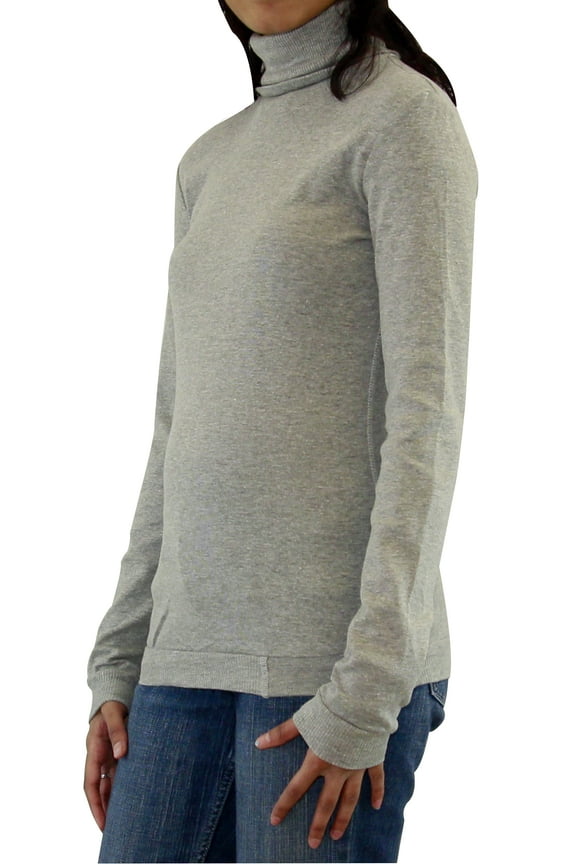 Ladies Supersoft Cotton Long Sleeve Top Turtleneck