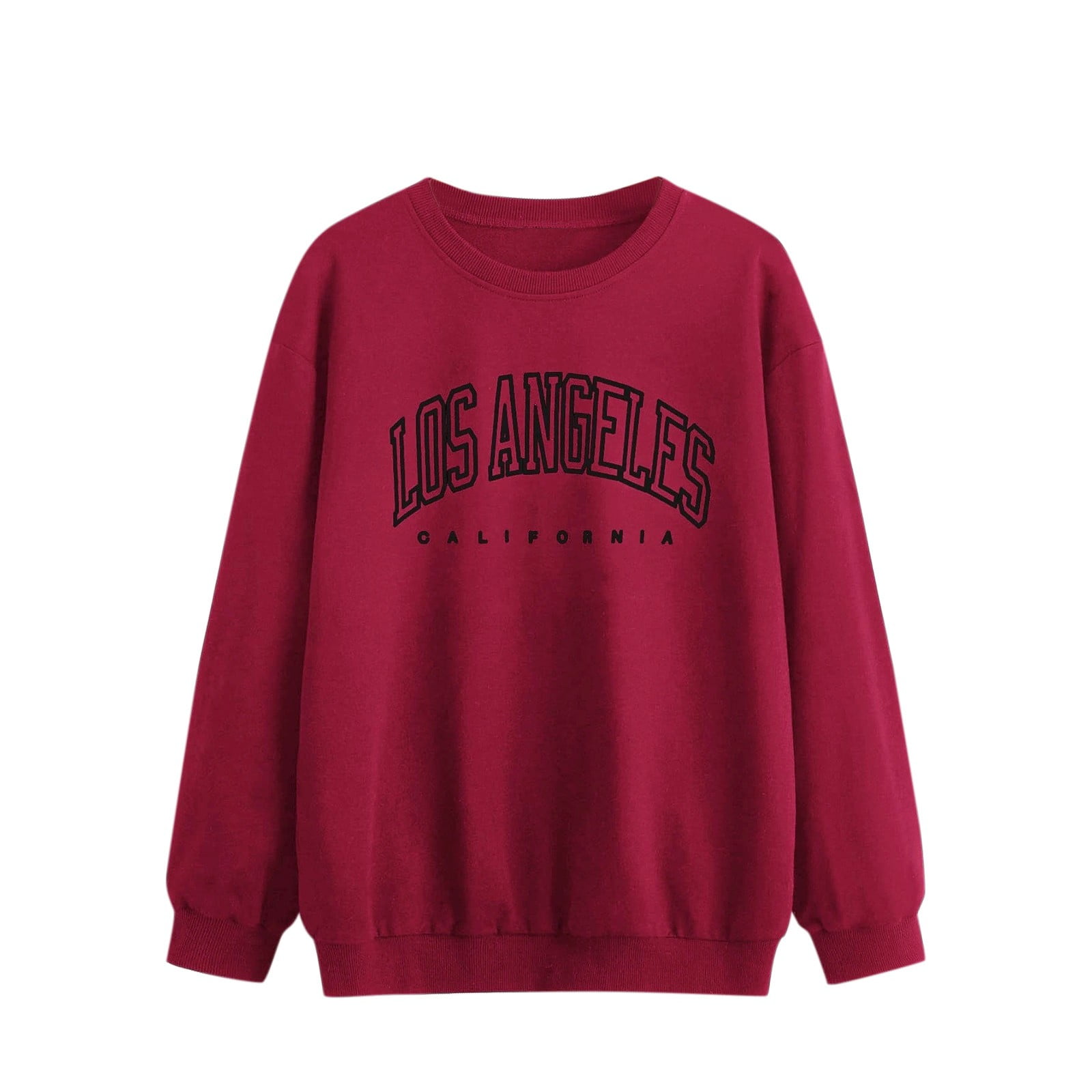 Ladies Sweatshirts with Sayings Women s Fashion Letter Print O Neck Long Sleeve Hooded Sweatshirt Tops Pullover Sweatshirts for Women Hoodie Pullover Walmart