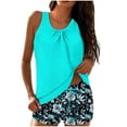 thumbnail image 1 of Ladies Swimsuits 2 Piece,Two Piece Women's Tankini Swimsuits Summer Swim Tank with Shorts Modest Bathing Suits,S, 1 of 6