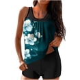 thumbnail image 1 of Ladies Swimsuits 2 Piece,Women's Tankini Bathing Suits Tankini Swimsuits Two Piece Graphic Swim Tank Top with Boyshorts Swimwear,L, 1 of 5