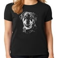 thumbnail image 1 of Ladies T-shirt Rottweiler Face Dog Breed Gifts, 1 of 1