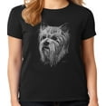thumbnail image 1 of Ladies T-shirt Yorkie Face Dog Breed Gifts, 1 of 1