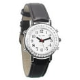 thumbnail image 1 of Ladies Talking Watch with Rhinestone Bezel and Leather Band- English, 1 of 1