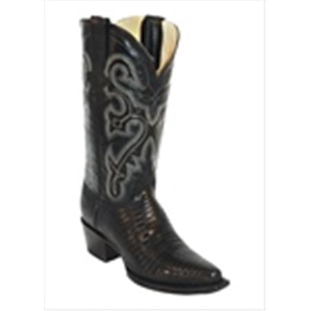 Ladies Teju Lizard V Toe Boots- Black - 7.5B