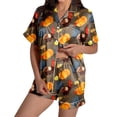 thumbnail image 1 of Ladies' Thanksgiving Turkey Print Pajama Shorts Set 2024 plus Size Pajama Set for Women Ladies Button Pajamas Christmas Pajamas Women Pajamas Set Short for Women Women Satin Pajamas Set Organic, 1 of 4