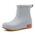 thumbnail image 1 of Ladies' Thick Soled Fashionable Rain Boots Anti Rain Boots Outdoor Couple Style Fishing Car Washing Waterproof Short Tube Rain Rubber Shoes Gray 40, 1 of 6