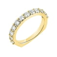 thumbnail image 1 of Ladies Thin Round Diamond Wedding Band 14k Flat Bottom Rings (Yellow Gold Size 7), 1 of 3