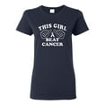 thumbnail image 1 of Ladies This Girl Beat Cancer Survivor T-Shirt Tee, 1 of 2