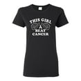 thumbnail image 1 of Ladies This Girl Beat Cancer Survivor T-Shirt Tee, 1 of 2