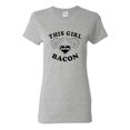 thumbnail image 1 of Ladies This Girl Loves Bacon T-Shirt Tee, 1 of 2