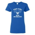 thumbnail image 1 of Ladies This Girl Loves Her Husband T-Shirt Tee, 1 of 2