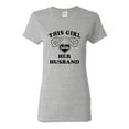 thumbnail image 1 of Ladies This Girl Loves Her Husband T-Shirt Tee, 1 of 2