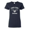 thumbnail image 1 of Ladies This Girl Loves Jesus T-Shirt Tee, 1 of 2