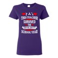 thumbnail image 1 of Ladies This Teacher Survived 2016-2017 School Year Fidget Funny DT T-Shirt Tee, 1 of 2
