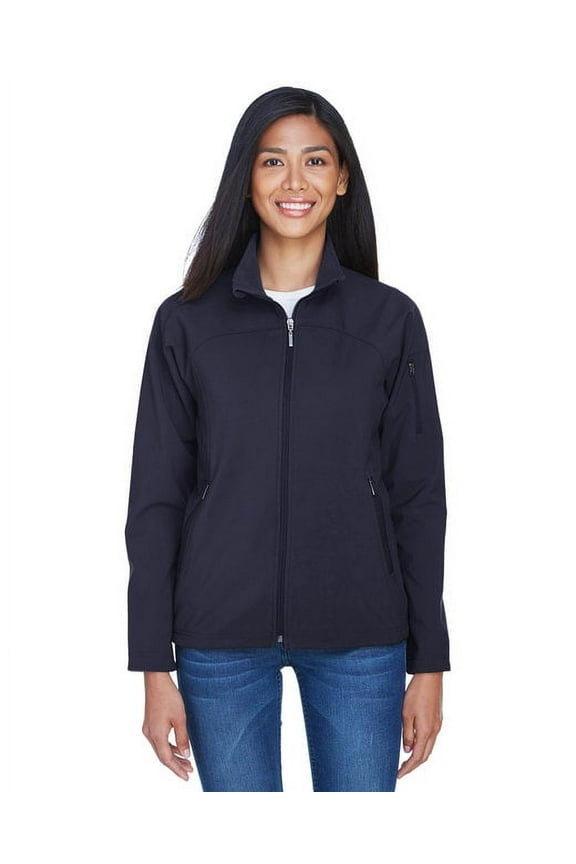 Ladies' Three-Layer Fleece Bonded Performance Soft Shell Jacket - MIDNIGHT NAVY - S
