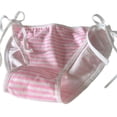 thumbnail image 1 of Ladies' Tie String Striped Panties Underwear Cosplay Lingerie Briefs Low Rise Underpants Hipsters Thongs, 1 of 8