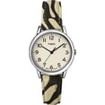 thumbnail image 1 of Timex Beige Dial Zebra Pattern Calfskin Leather Band Quartz Ladies Watch T2N967, 1 of 2