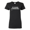 thumbnail image 1 of Ladies Top 10 Reasons To Procrastinate Funny Humor T-Shirt Tee, 1 of 2