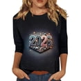 thumbnail image 1 of Ladies Tops And Blouses 2026 T Shirt Casual 3/4 Sleeve Graphic Tees New Years Countdown Tops Fashion Clothing, 1 of 6