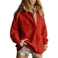 thumbnail image 1 of Ladies Tops And Blouses Sweatshirt for Women Oversized Casual Long Sleeve Button Neck Pullover Fashion Outfits Clothes Womens Tops, 1 of 6