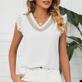 thumbnail image 1 of Ladies Tops and Blouses, Women's Tops, Tees & Blouses, Women's Fashion V-Neck Easter Solid Color Loose Tops Blouse Sleeveless Loose Casual Tee T-Shirt Womens Tops Dressy Casual Deals Under 10 Dollars, 1 of 7