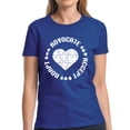 thumbnail image 1 of Ladies Tops T-Shirt Autism Awareness Adopt Advocate Accept Graphic Tee, 1 of 2