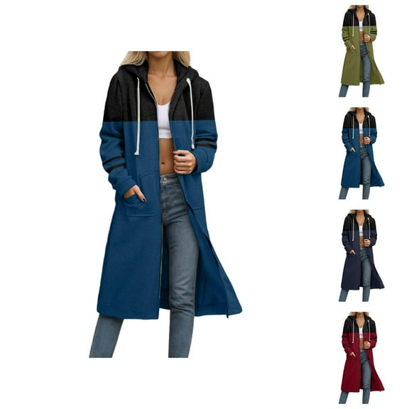 Ladies Tops Women's Solid Sweatshirt Women's Zip Up Hoodie Long Sleeve Loose Fit Pullover Sweatshirt Casual Winter Fall Outerwear Cozy Soft Comfortable