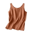 thumbnail image 1 of Ladies Tops and Blouses Linen Tank Tops Vacation Tees Loose Fit Sleeveless Neck Shirts Lightweight Tshirts on Sale, 1 of 6