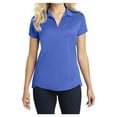 thumbnail image 1 of Ladies Trace Heather Golf Polyester Polo Shirt True Royal Heather 2X-Large, 1 of 6