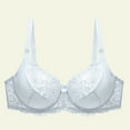 thumbnail image 1 of BLTIBY Everyday Bra for Women Solid Color Lace Underwired Seamless Adjustable Underwear Comfy Breathable Bras White L, 1 of 3