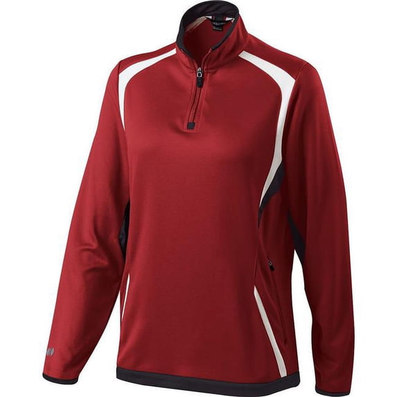 Ladies Transform Pullover - Scarlet, Black & White - Small