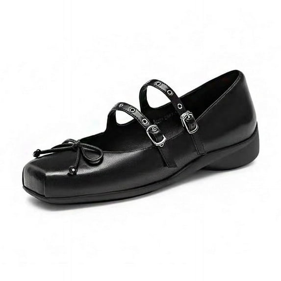 Ladies' Trendy Mary Jane Flats, Platform Sole, Buckle Strap