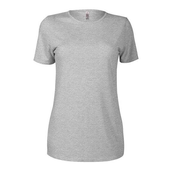 Ladies Tri-Blend Short Sleeve Crew Neck T-Shirt, Athletic Heather - Extra Large