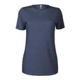 thumbnail image 1 of Ladies Tri-Blend Short Sleeve Crew Neck T-Shirt, Navy Heather - Small, 1 of 1