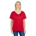 thumbnail image 1 of Ladies' Triblend Fleck Short-Sleeve V-Neck T-Shirt - RED FLECK - S, 1 of 3