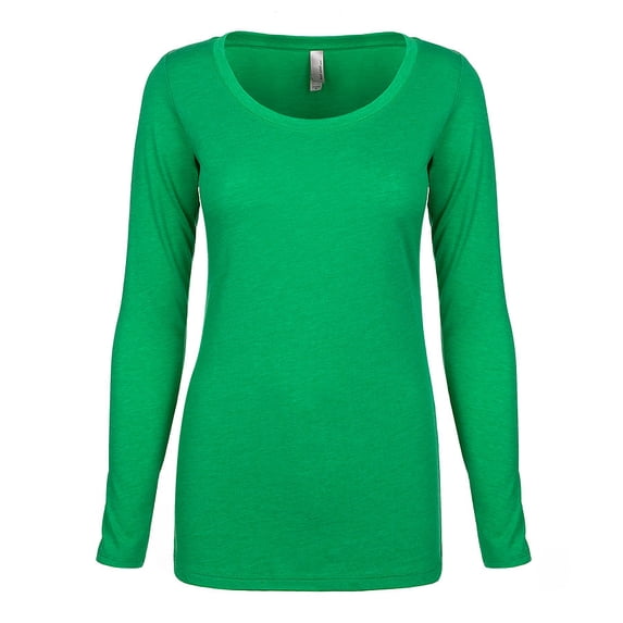 Next Level Apparel Women's Tri-Blend Long Sleeve Scoop Neck