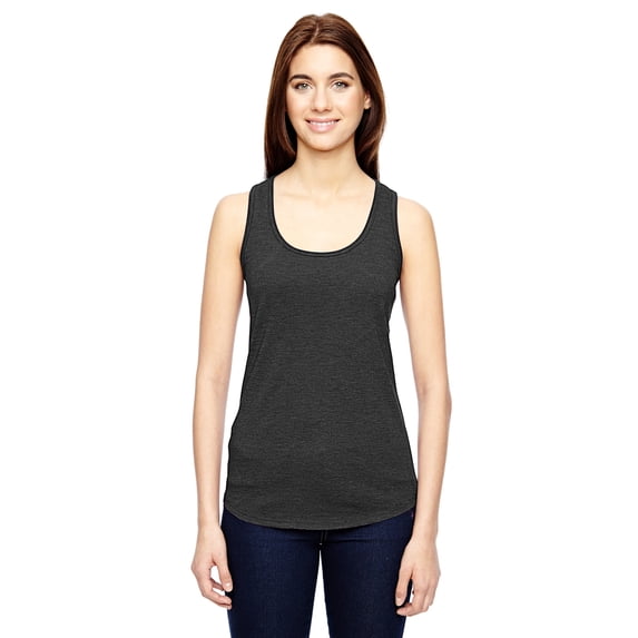 Anvil 6751L Ladies Tri Blend Racerback Tank, XS, HTH DARK GREY