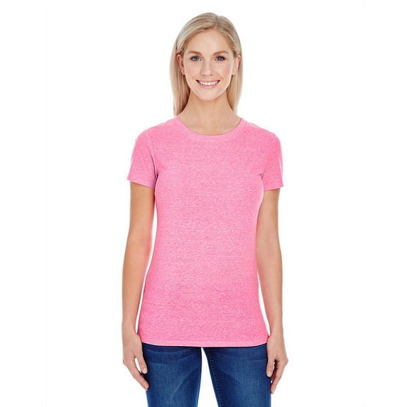 Ladies' Triblend Short-Sleeve T-Shirt - NEON PINK TRIBLD - XL