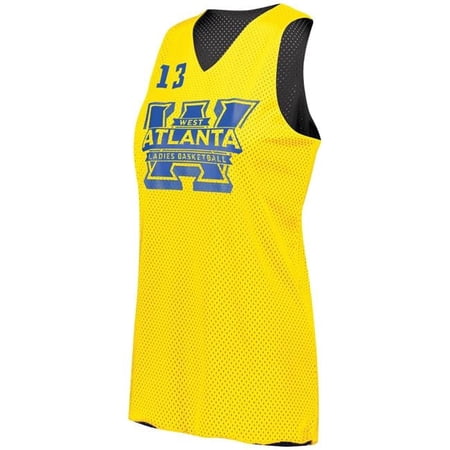 Ladies Tricot Mesh Reversible 2.0 Basketball Jersey, Scarlet & White - Extra Small