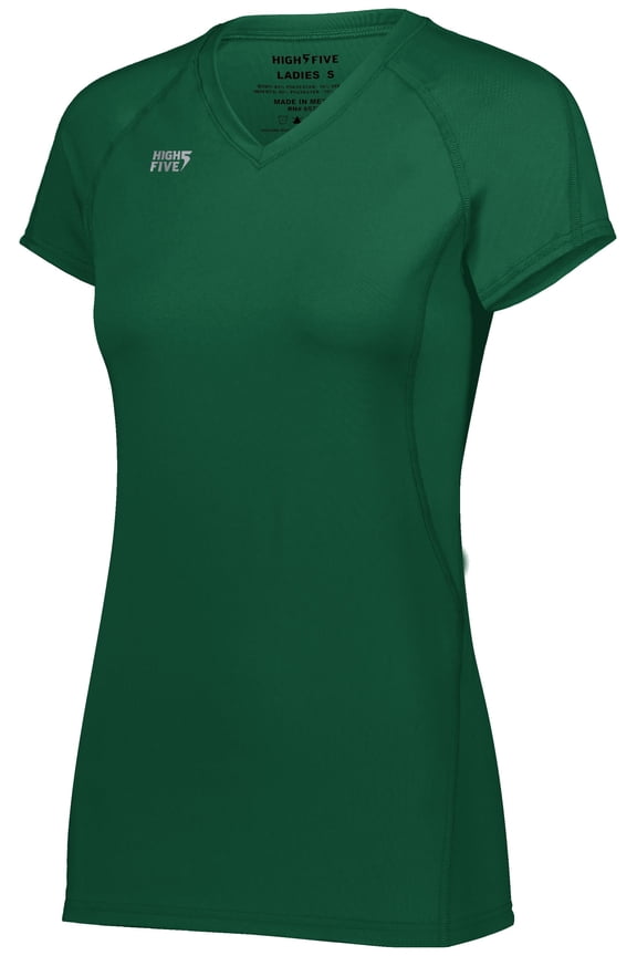 Ladies TruHit Short Sleeve Jersey - S / FOREST by HIGH FIVE