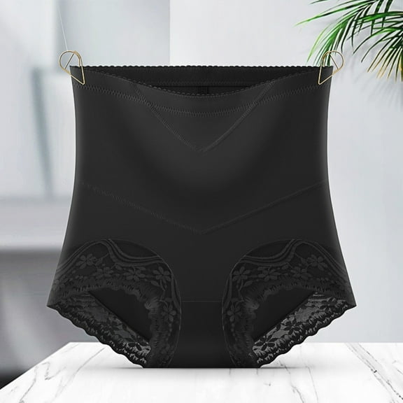 Ladies Tummy Tucking & Lifting Shaping Panties Lace Medium High Waist Breathable Panties Mesh Thong Panties plus Size Thongs Lot Leak Proof Underwear for Women under Wear Women Pack Vibrating Pantie's