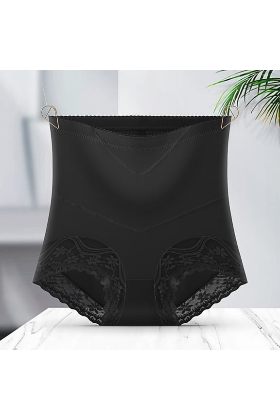 Ladies Tummy Tucking & Lifting Shaping Panties Lace Medium High Waist Breathable Panties Mesh Thong Panties plus Size Thongs Lot Leak Proof Underwear for Women under Wear Women Pack Vibrating Pantie's