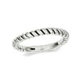 thumbnail image 1 of Gem & Harmony Ladies Twisted Wedding Band Ring in 14K White Gold for Women, 1 of 4