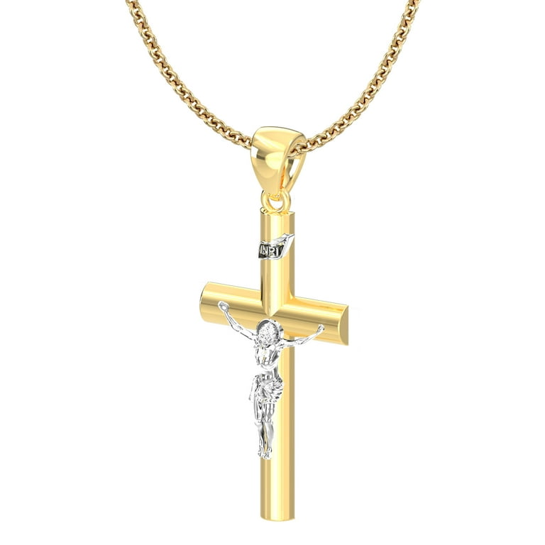 Walmart gold deals cross necklace